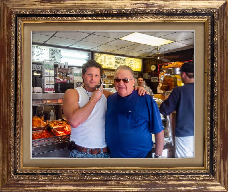 Framed photo, Hershie one month before his passing