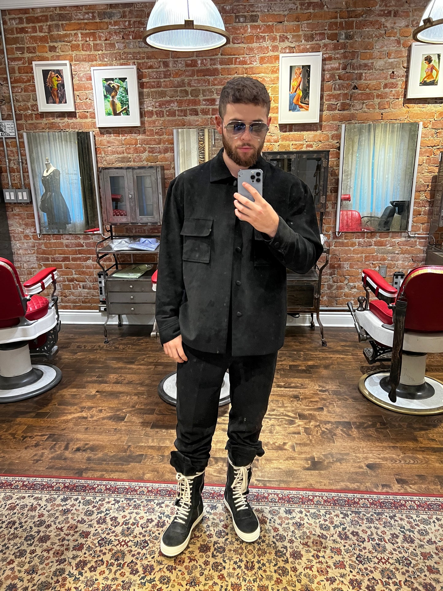 Suede Tux Trouser