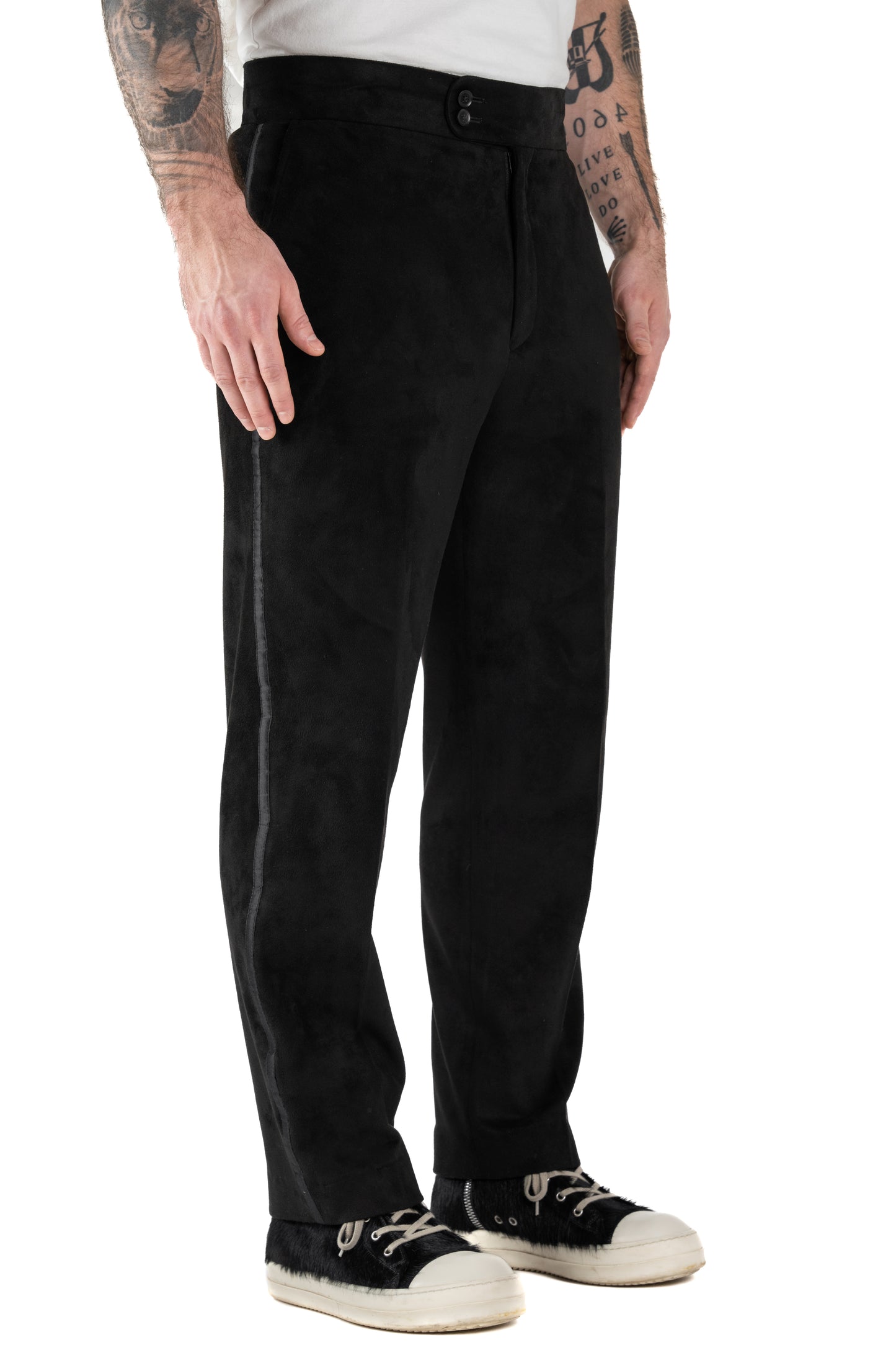 Suede Tux Trouser