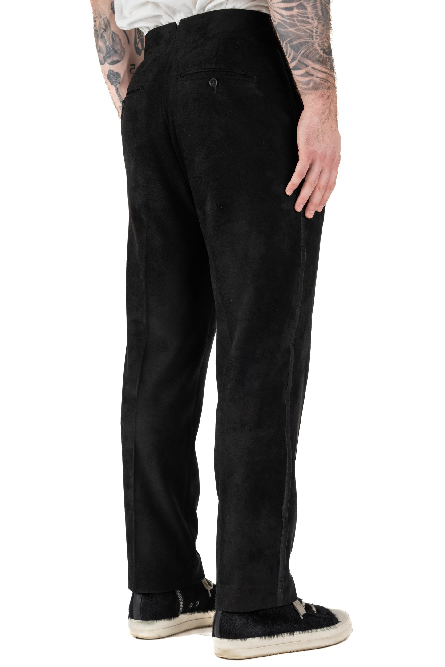 Suede Tux Trouser