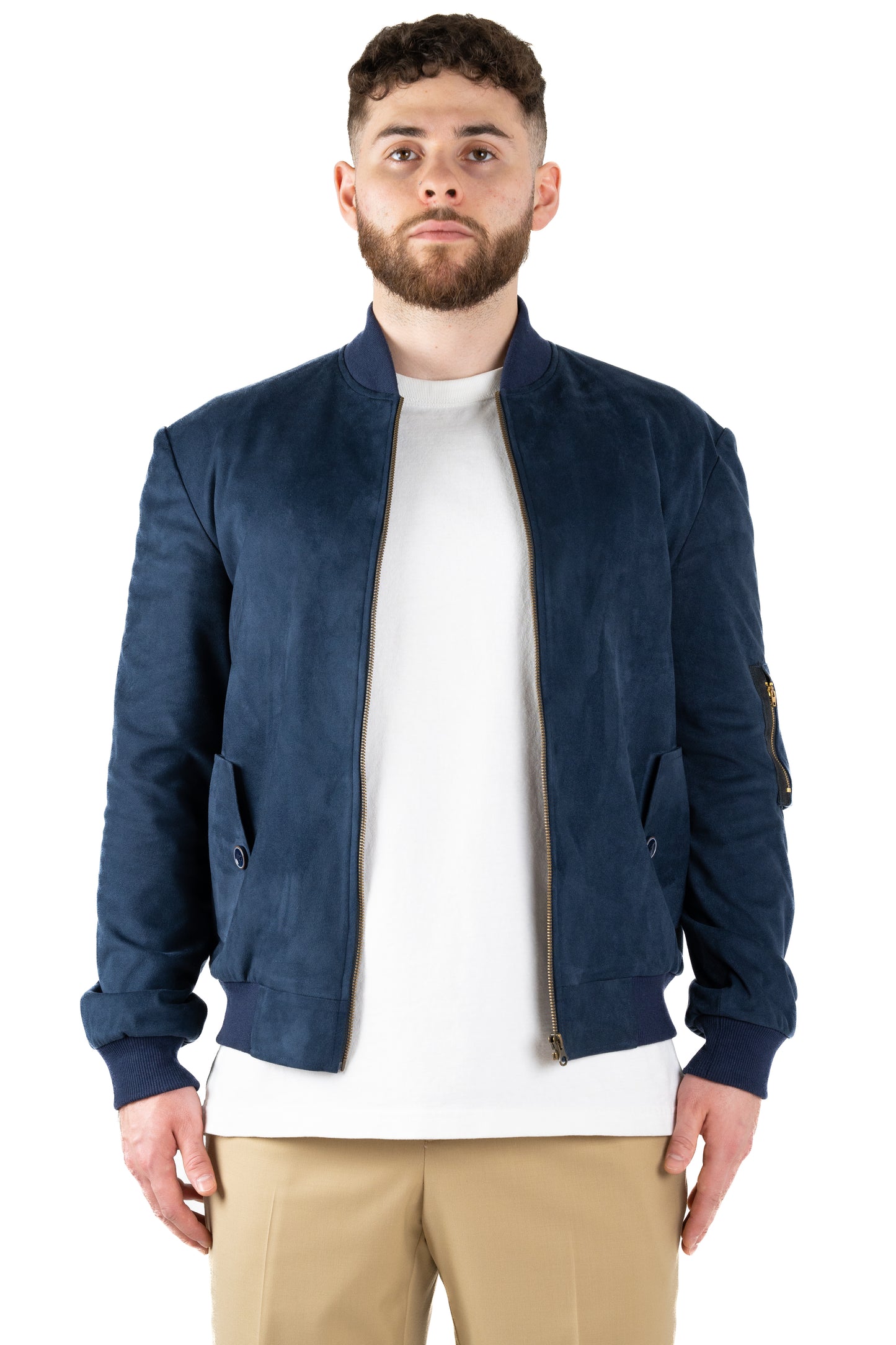 Suede Zip Bomber