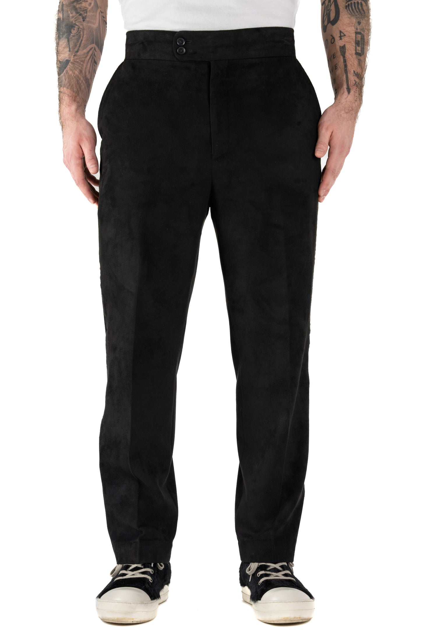 Suede Tux Trouser